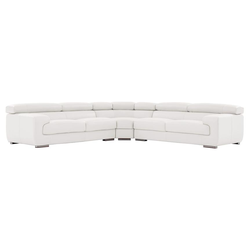 Grace White Leather Sectional Sofa El Dorado Furniture