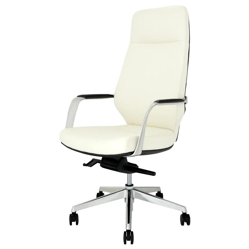 Yoshi White High Back Desk Chair  alternate image, 4 of 9 images.
