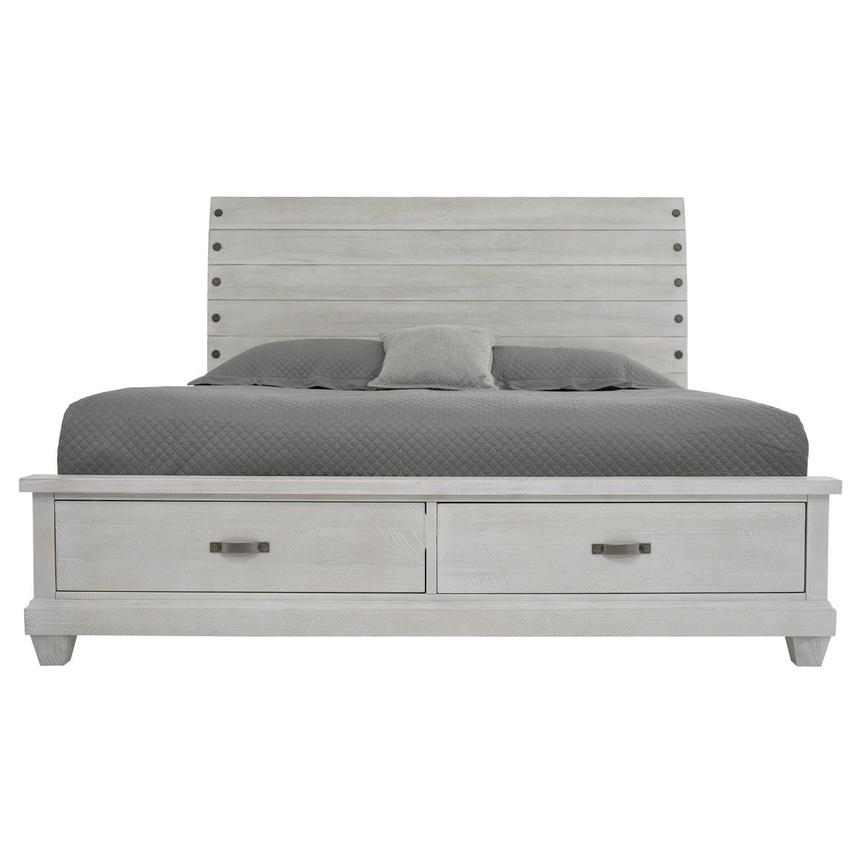 Hamilton White Queen Storage Bed alternate image, 4 of 9 images.