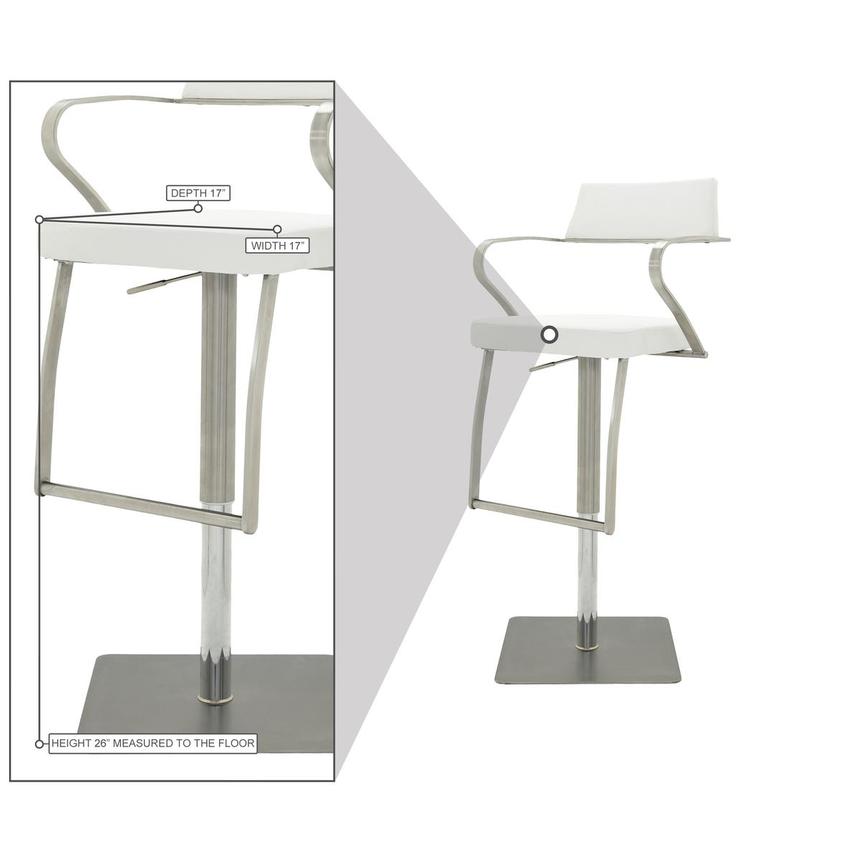 Amy White Adjustable Stool alternate image, 10 of 10 images.