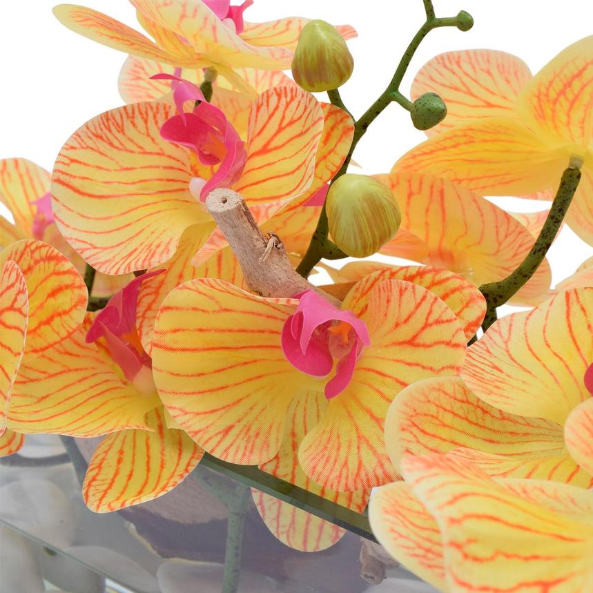 Dulce Orchids Yellow Flower Arrangement  alternate image, 3 of 4 images.