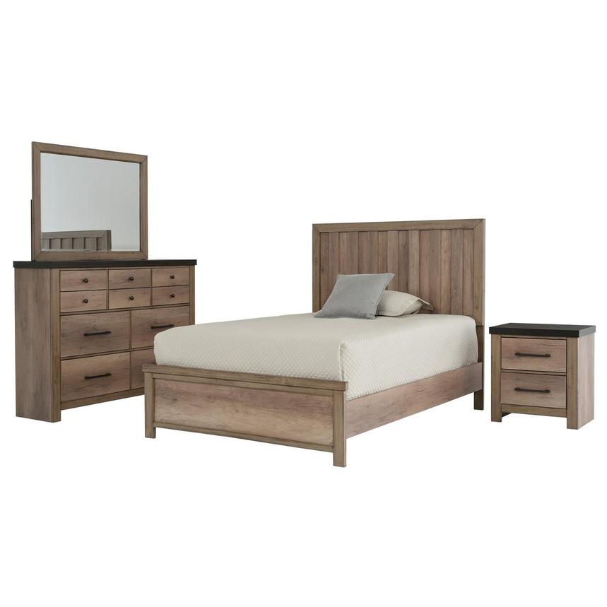 Barn Wood 4 Piece Full Bedroom Set El Dorado Furniture
