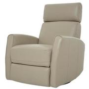 Lucca Cream Leather Power Glider Recliner  alternate image, 2 of 10 images.