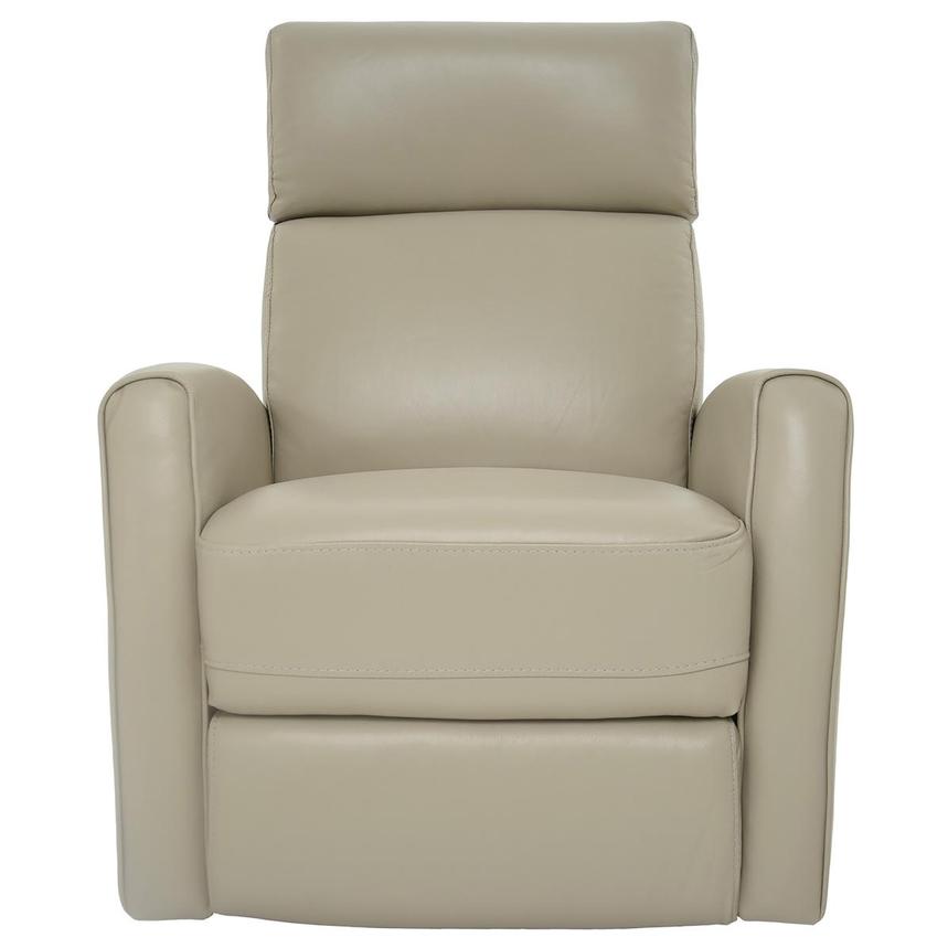Lucca Cream Leather Power Glider Recliner  main image, 1 of 10 images.