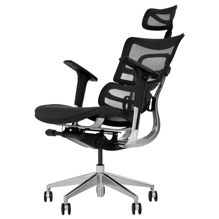 Arsenio Black High Back Desk Chair  alternate image, 4 of 12 images.
