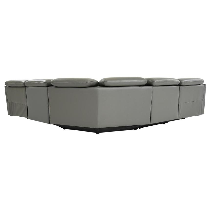 Austin Dark Gray Leather Power Reclining Sectional with 5PCS/2PWR  alternate image, 5 of 9 images.