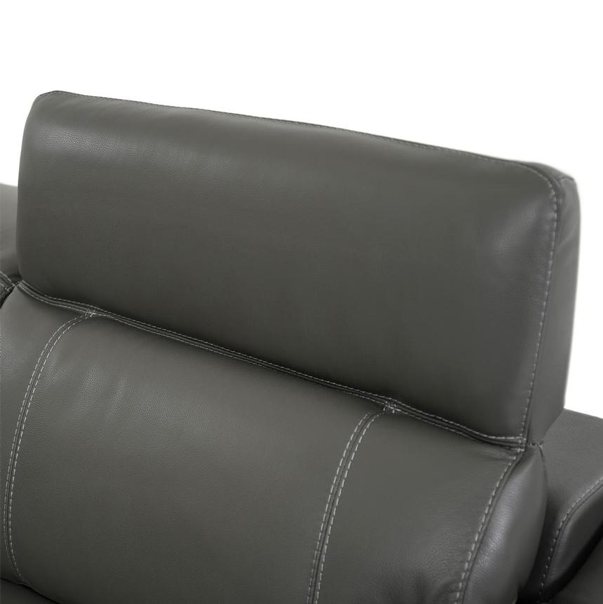 Austin Dark Gray Leather Power Reclining Sectional with 4PCS/2PWR  alternate image, 6 of 9 images.