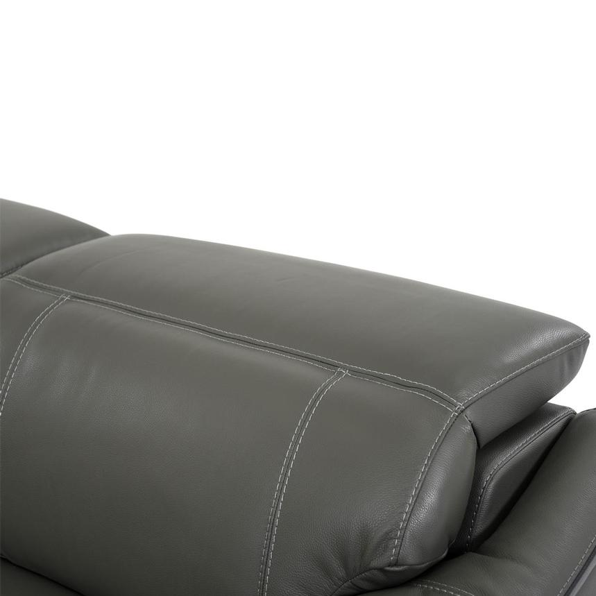 Austin Dark Gray Leather Power Reclining Sectional with 4PCS/2PWR  alternate image, 7 of 9 images.