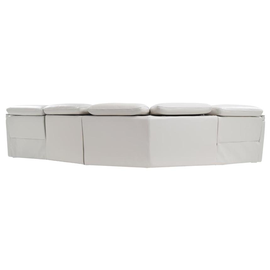 Austin Light Gray Leather Power Reclining Sectional with 4PCS/2PWR alternate image, 5 of 9 images.
