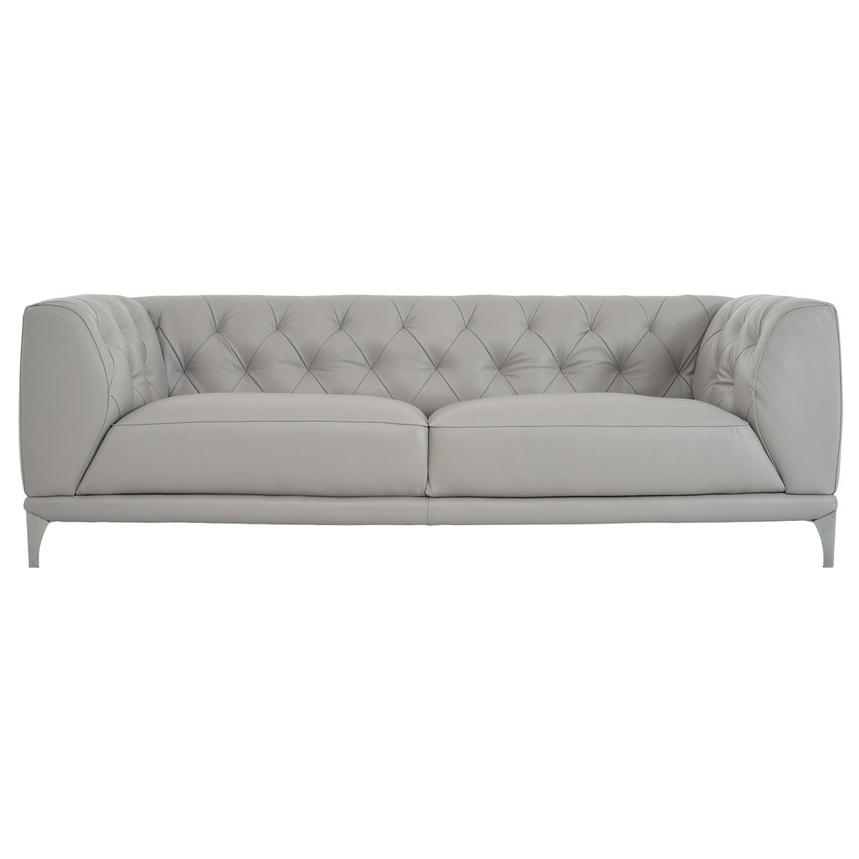 diana gray leather sofa