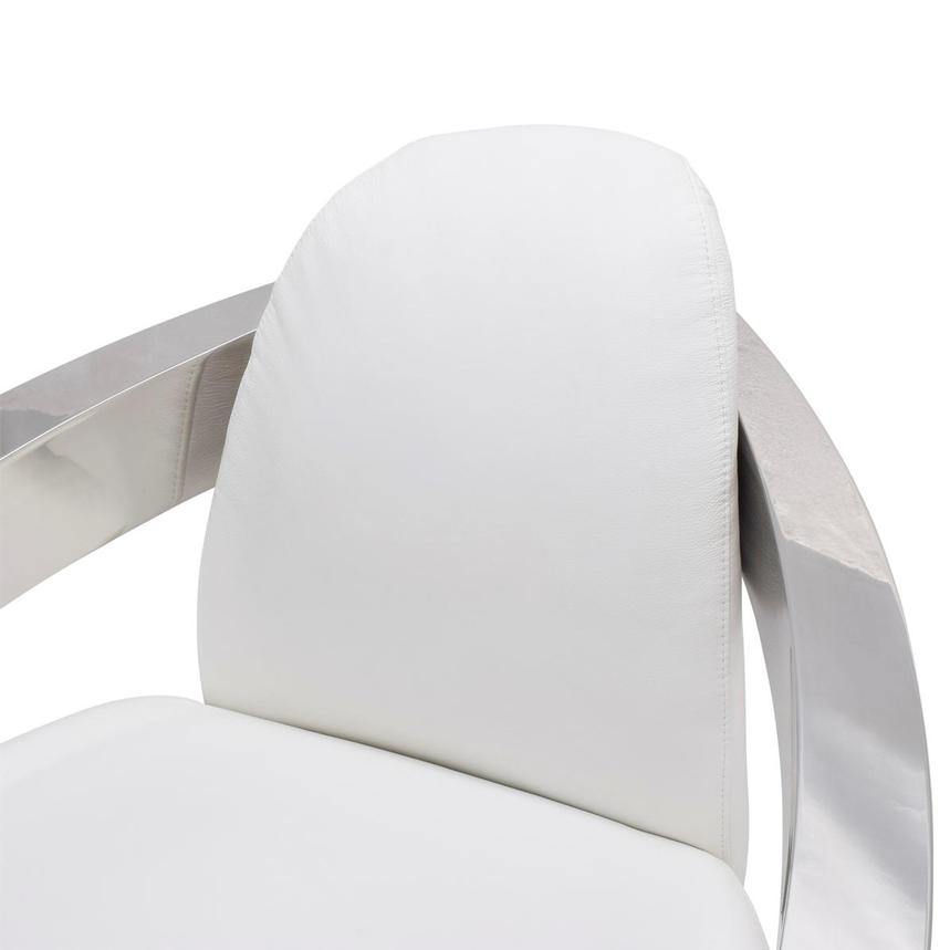 Aviator II White Leather Accent Chair alternate image, 5 of 7 images.