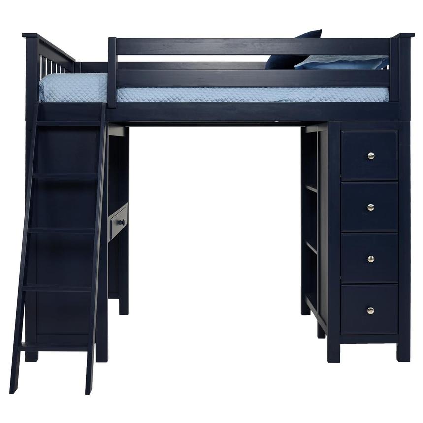 Haus Blue Twin Loft Bed W Desk Chest El Dorado Furniture