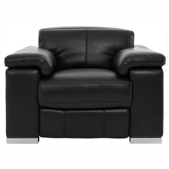 Charlie Black Leather Power Recliner