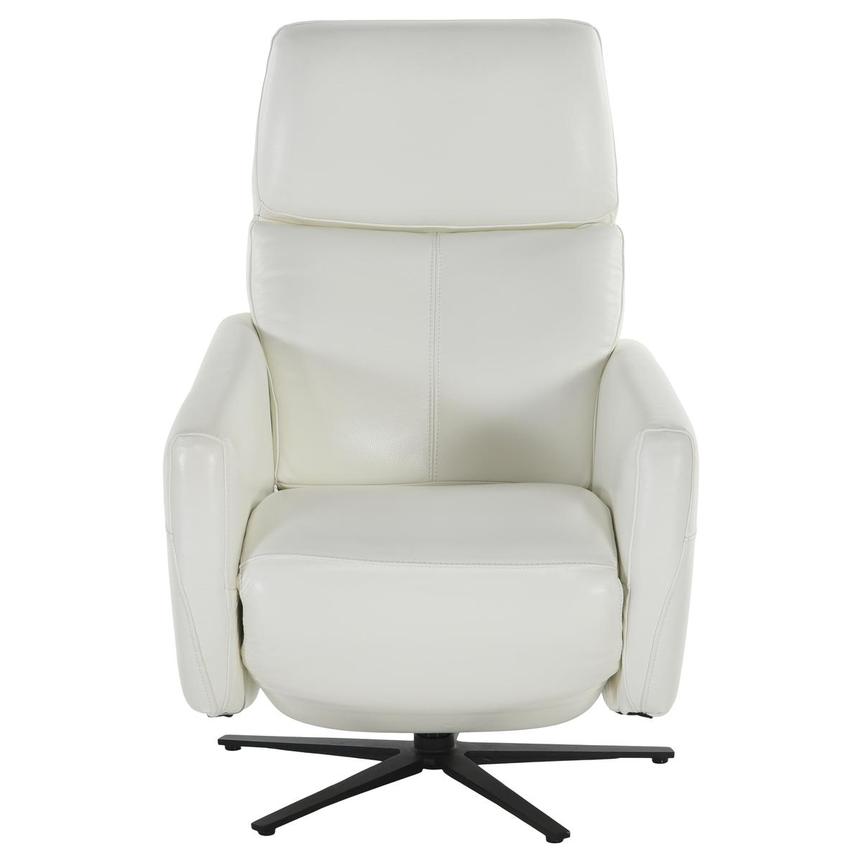 Kirk White Leather Power Recliner  alternate image, 2 of 6 images.