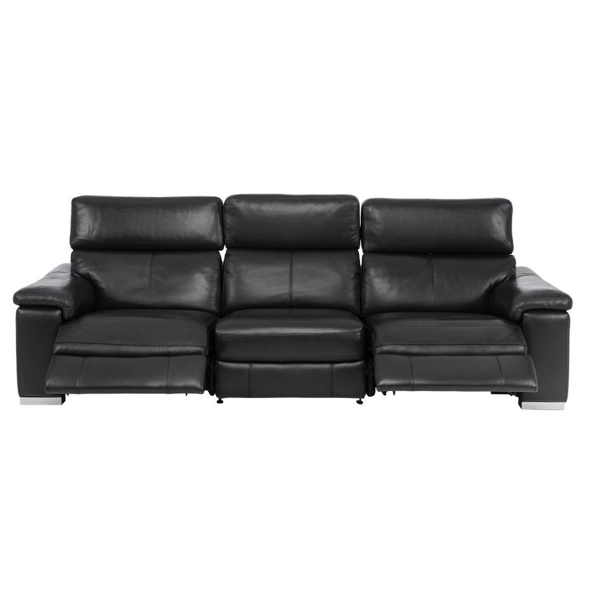 Charlie Black Leather Power Reclining Sofa  alternate image, 2 of 8 images.