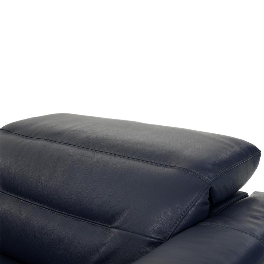 Anabel Blue Leather Power Reclining Sectional with 5PCS/2PWR  alternate image, 6 of 9 images.