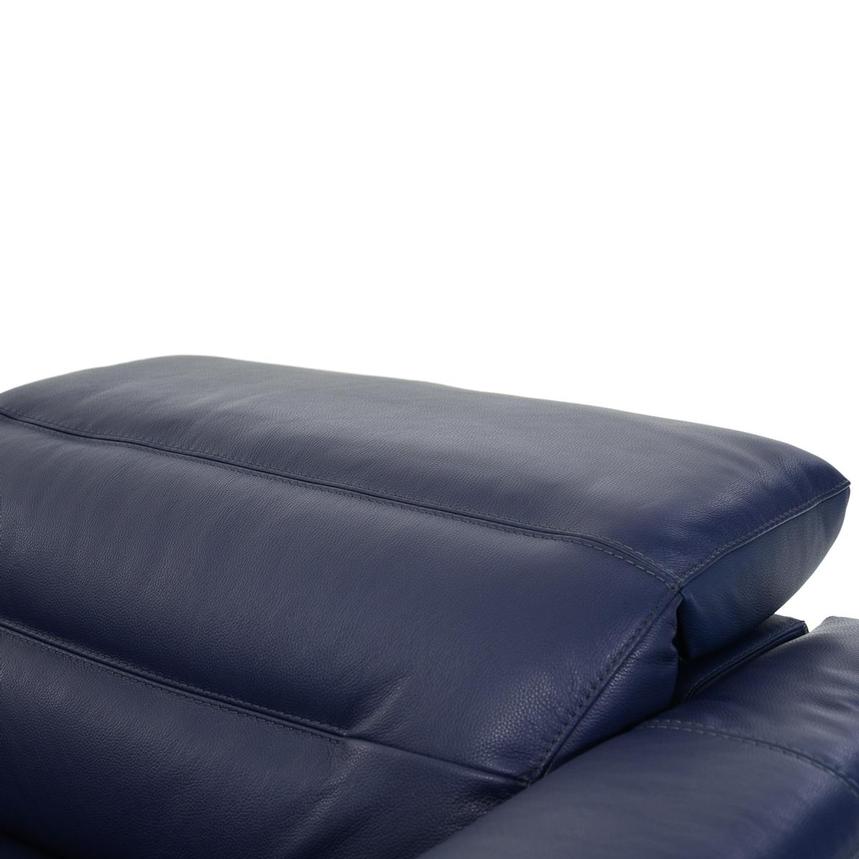 Anabel Blue Leather Power Reclining Sectional  alternate image, 6 of 11 images.