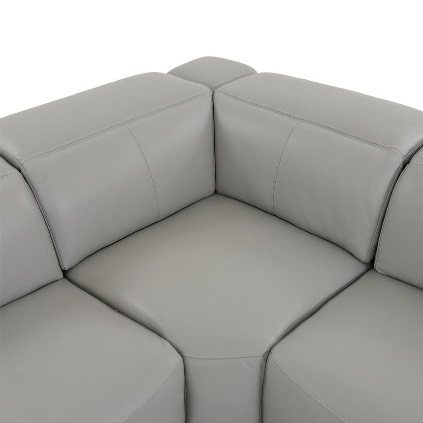 Davis 2.0 Light Gray Leather Power Reclining Sectional with 5PCS/2PWR  alternate image, 7 of 10 images.