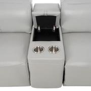 Davis 2.0 Silver Leather Power Reclining Sectional with 6PCS/2PWR  alternate image, 5 of 12 images.