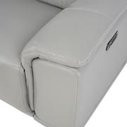 Davis 2.0 Silver Leather Power Reclining Sectional with 6PCS/2PWR  alternate image, 10 of 12 images.