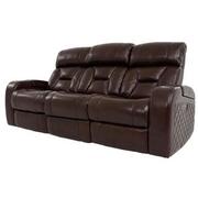 Gio Brown Leather Power Reclining Sofa  alternate image, 2 of 18 images.