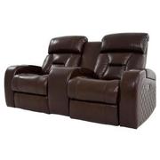 Gio Brown Leather Power Reclining Sofa w/Console  alternate image, 2 of 15 images.