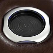 Gio Brown Leather Power Reclining Sofa w/Console  alternate image, 12 of 15 images.