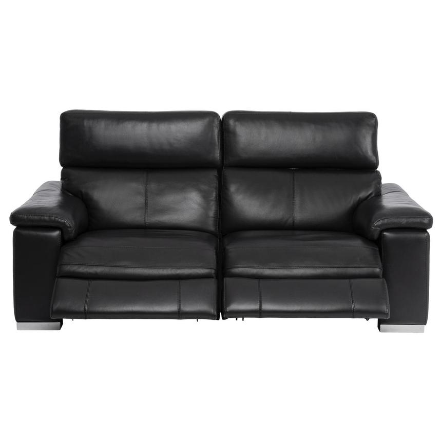Charlie Black Leather Power Reclining Loveseat alternate image, 2 of 8 images.