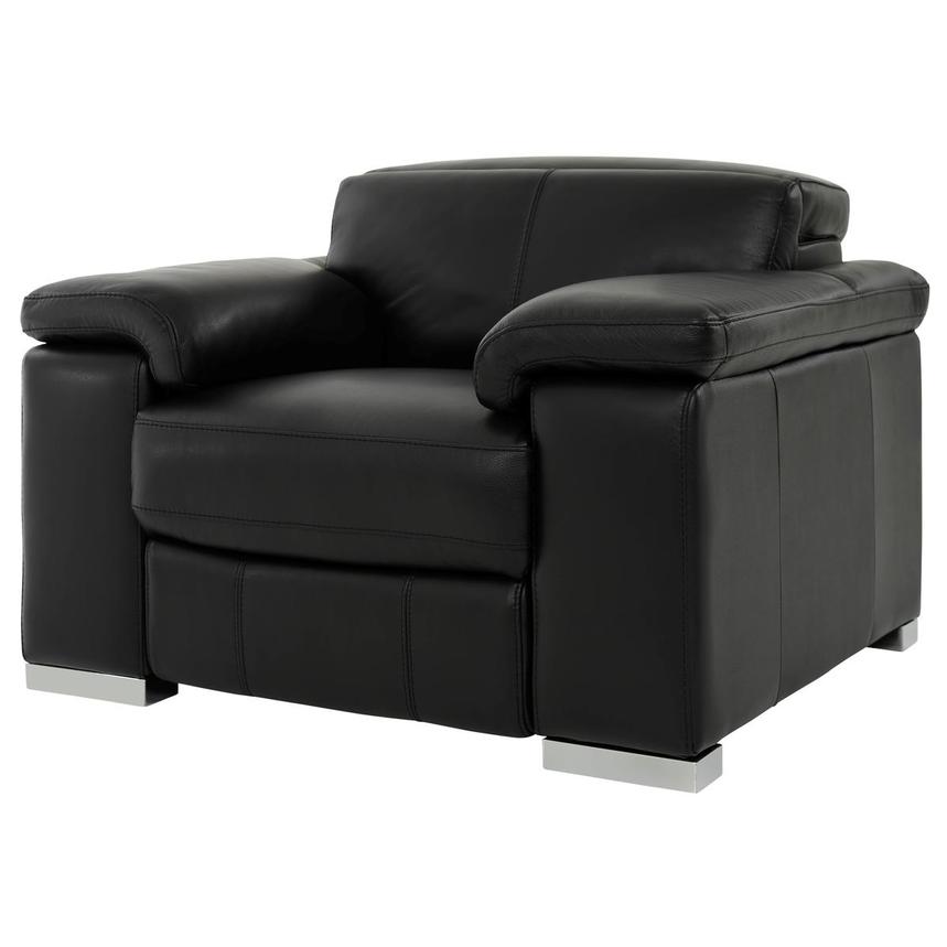 Charlie Black Leather Power Recliner alternate image, 2 of 12 images.
