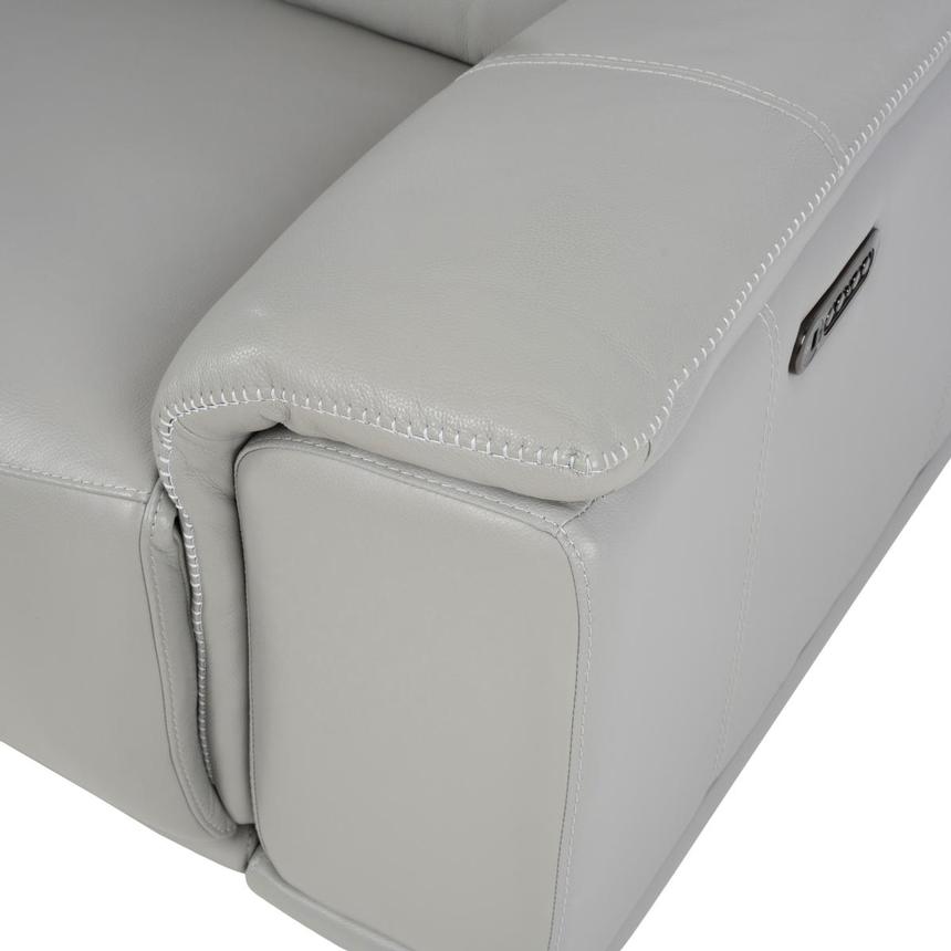 Davis 2.0 Silver Leather Power Reclining Sectional with 6PCS/2PWR alternate image, 10 of 12 images.