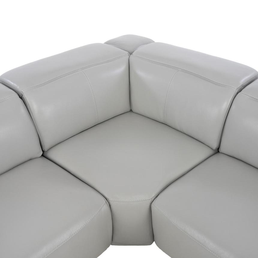 Davis 2.0 Silver Leather Power Reclining Sectional with 4PCS/2PWR alternate image, 4 of 10 images.
