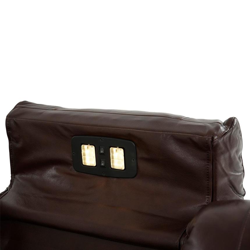Gio Brown Leather Power Reclining Sofa alternate image, 10 of 18 images.