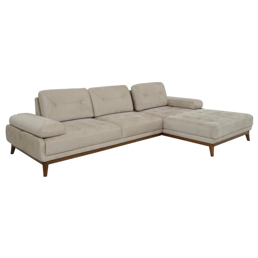 Pralin I Cream Corner Sofa W Right Chaise El Dorado Furniture Pralin I Cream Corner Sofa W Right