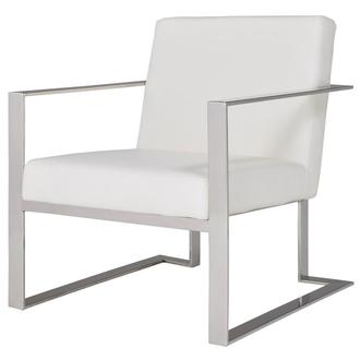 Ace White Accent Chair