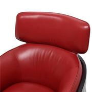 Arlene Red Leather Accent Chair  alternate image, 5 of 8 images.