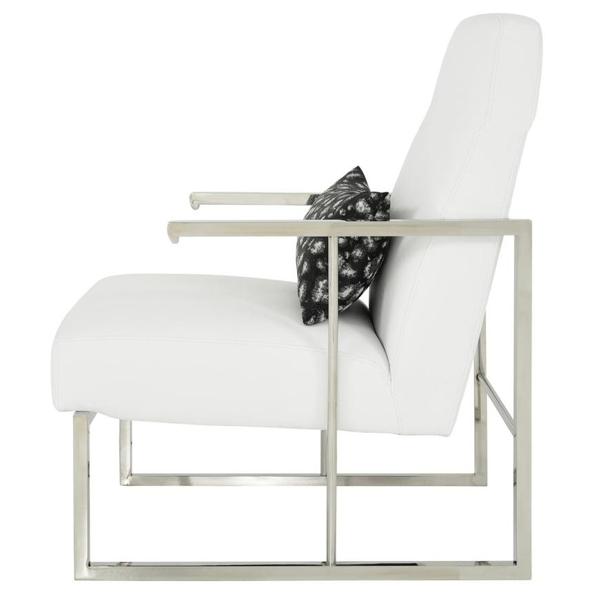 Baldo White Accent Chair  alternate image, 4 of 9 images.