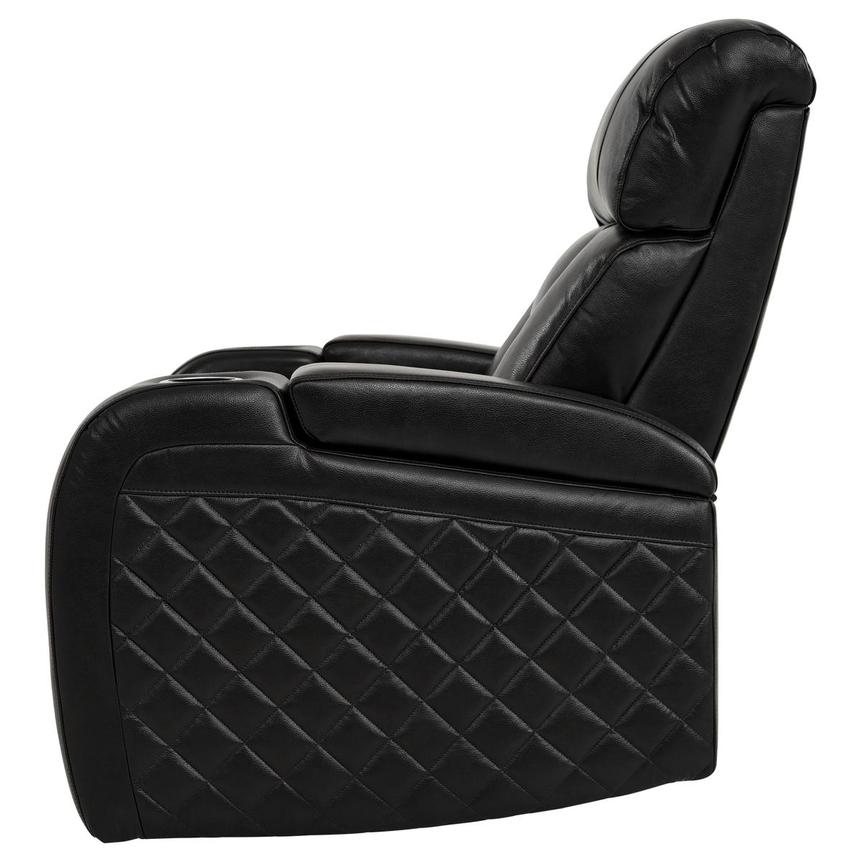 Gio Black Leather Power Recliner  alternate image, 4 of 14 images.