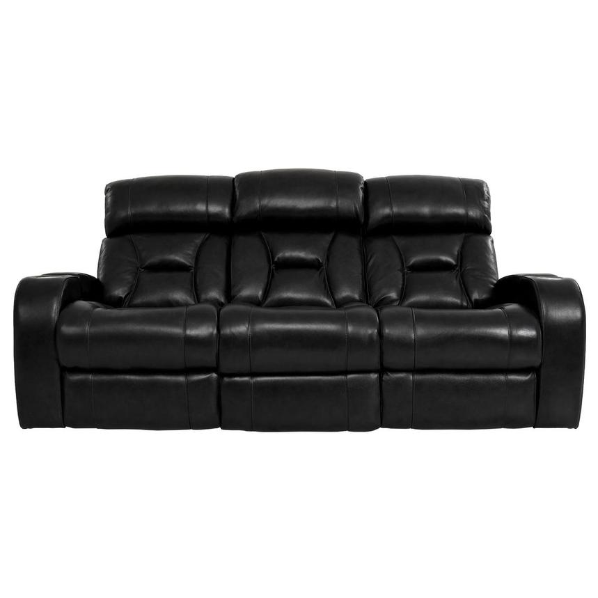 Gio Black Leather Power Reclining Sofa  main image, 1 of 18 images.
