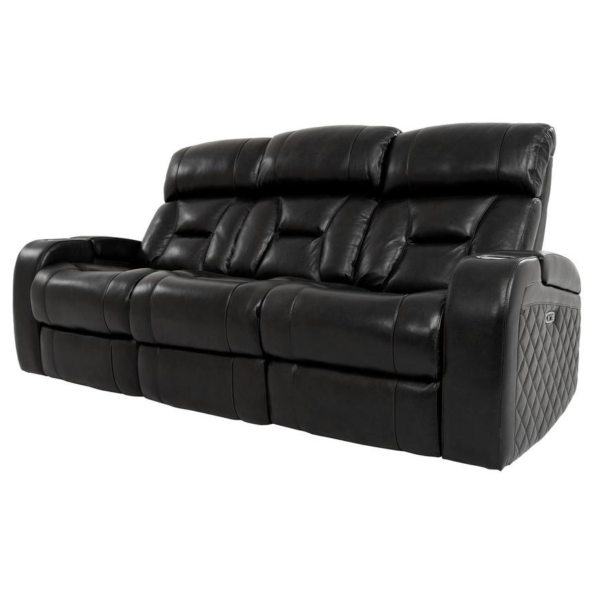 Gio Black Leather Power Reclining Sofa  alternate image, 2 of 18 images.