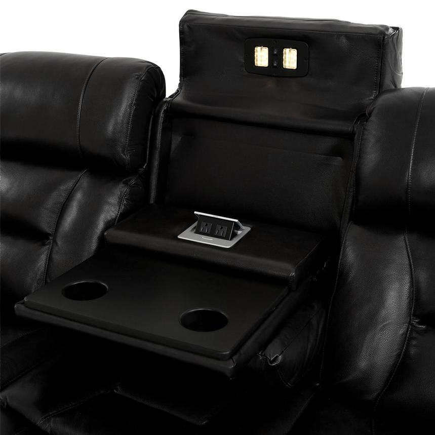 Gio Black Leather Power Reclining Sofa alternate image, 9 of 18 images.
