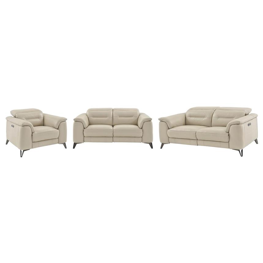 Anabel Cream 3-Piece Living Set  main image, 1 of 6 images.