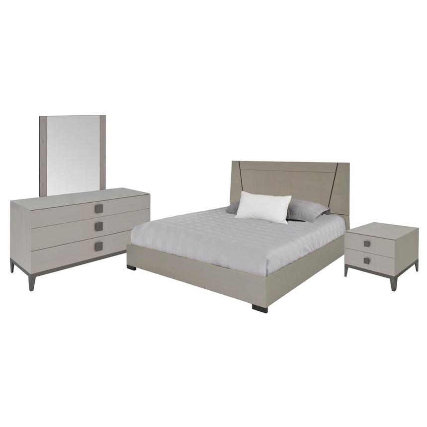 Mont Blanc Gray 4-Piece Queen Bedroom Set  main image, 1 of 6 images.