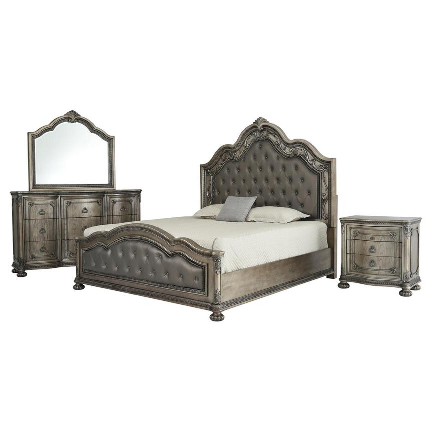 Granada Gray 4-Piece Queen Bedroom Set  main image, 1 of 6 images.