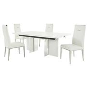Siena/Hyde White 5-Piece Dining Set  main image, 1 of 17 images.