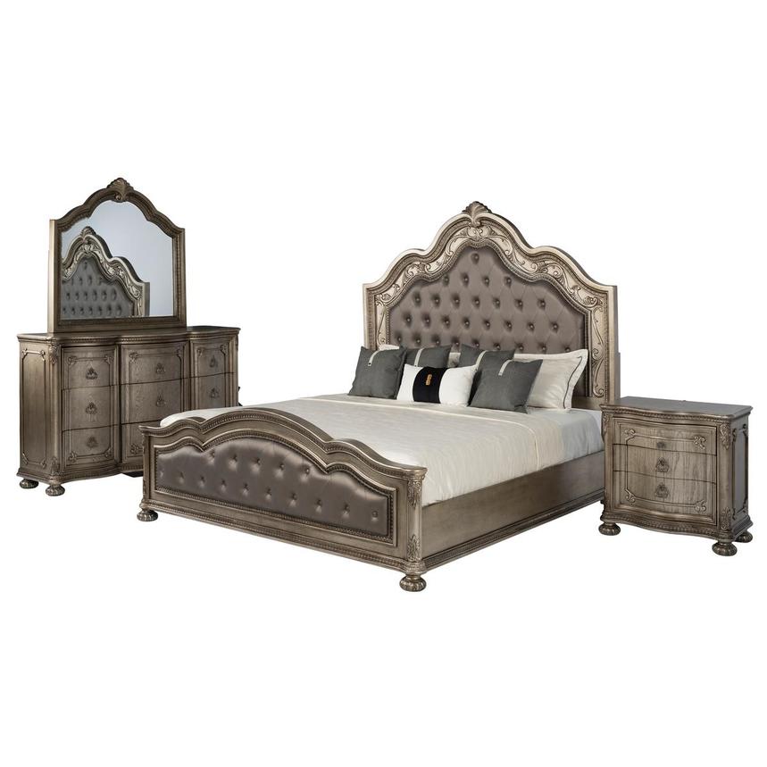 Granada Gray 4-Piece Queen Bedroom Set  main image, 1 of 6 images.