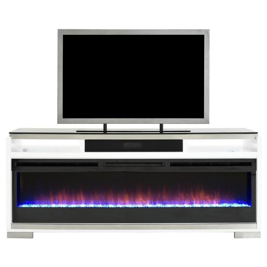 Teire White Electric Fireplace  main image, 1 of 13 images.