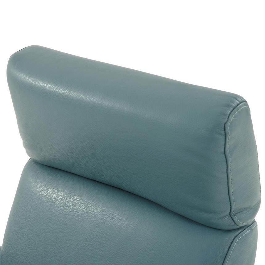 Lucca Blue Leather Power Recliner  alternate image, 7 of 9 images.