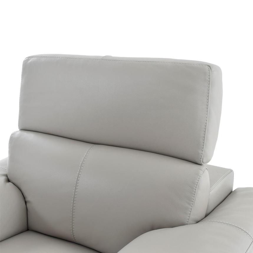 Charlie Light Gray Leather Power Recliner  alternate image, 6 of 11 images.