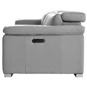 Charlie Light Gray Leather Power Reclining Sofa  alternate image, 4 of 12 images.