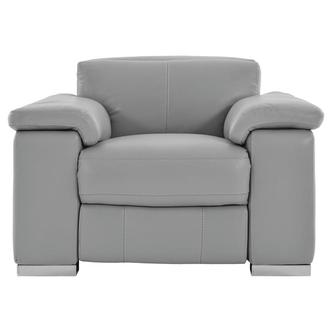 Gray leather recliner discount chair